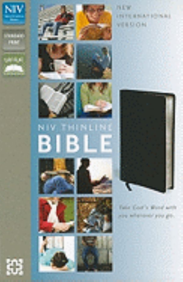 Thinline Bible-NIV Navy Bonded Leather (bible) by Zondervan