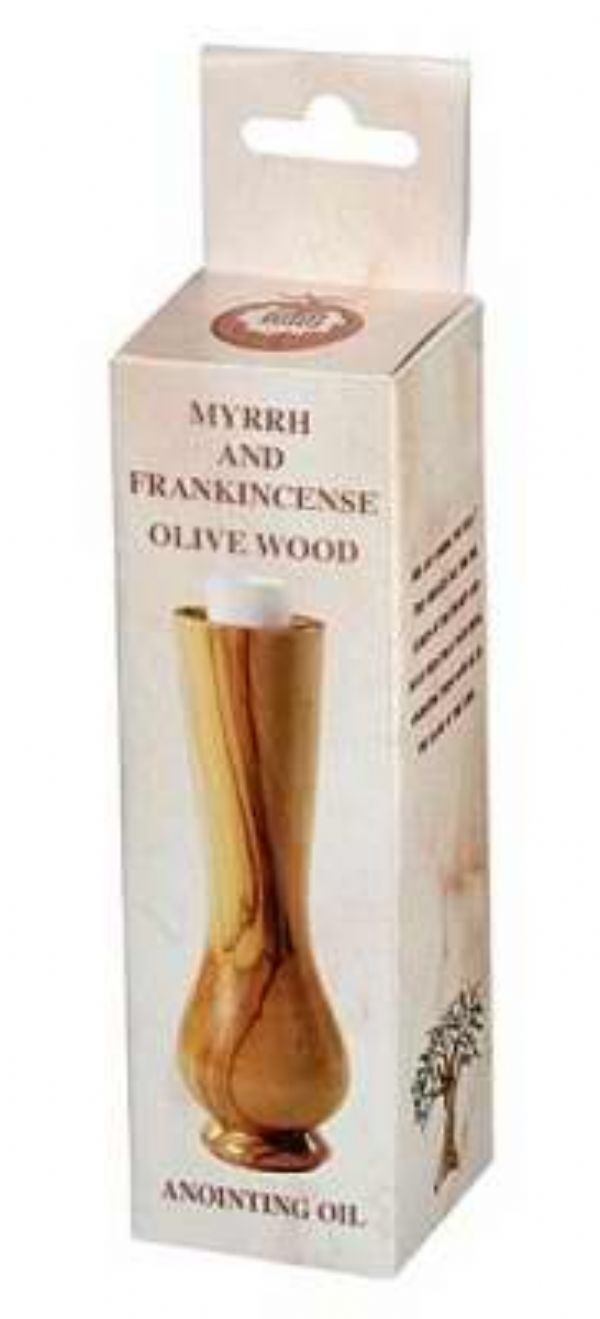 Anointing Oil-Frankincense & Myrrh Olivewood Bottle (Anointing Oil)