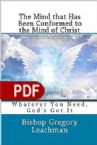 The Mind That Has Been Conformed To The Mind Of Christ (E-Book PDF Download) By Gregory Leachman