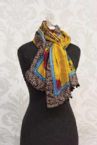 Scarf-He Loves You With An Everlasting Love-Gold & Purple Paisley