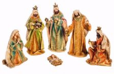 Nativity Set-Gold Adorned 6-Piece Set (For Indoor Or Outdoor Use) (Up To 11) by Evergreen Enterprises