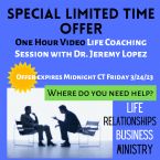 1 Hour Video Life Coaching Session with Jeremy Lopez
